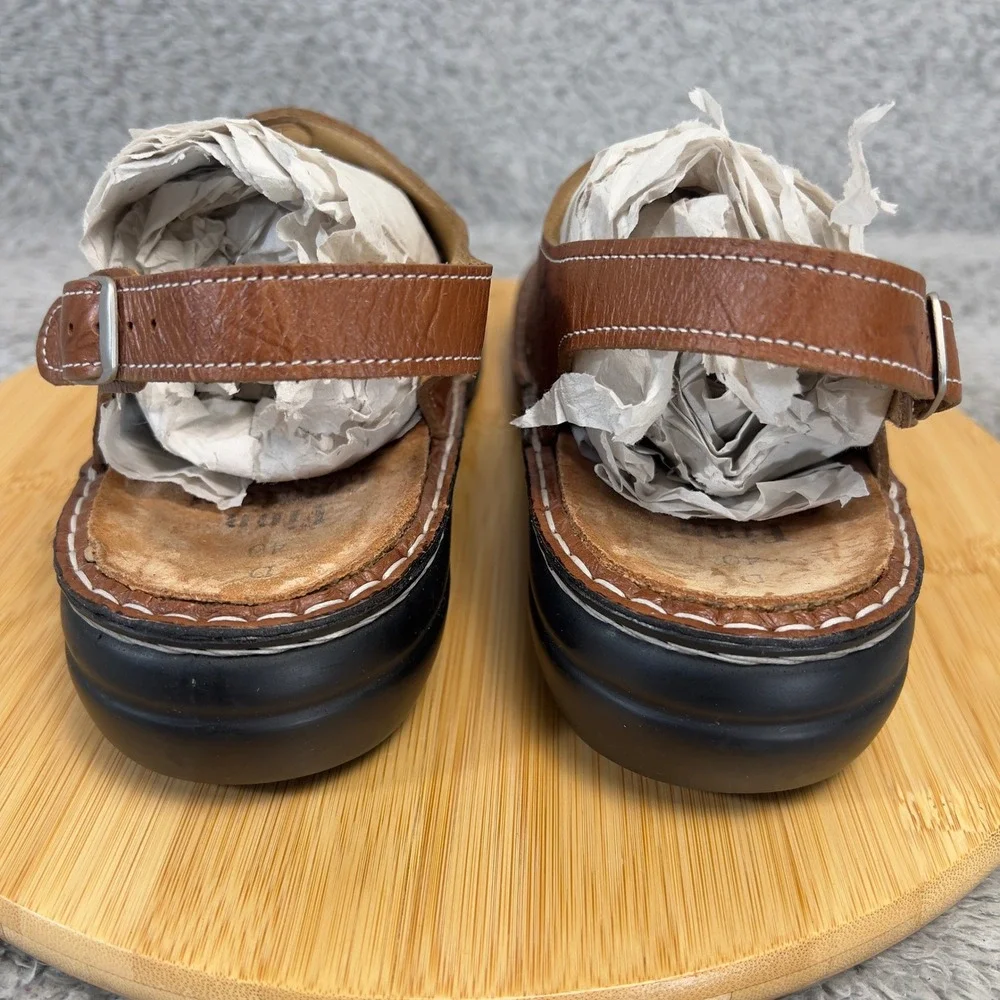 Finn Comfort Germany Gomera Brown Leather Slingback Sandals Womens 40 EU 9 US